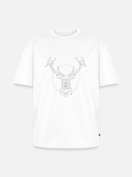Deer constellation - Unisex Premium Oversized Organic T-Shirt - white