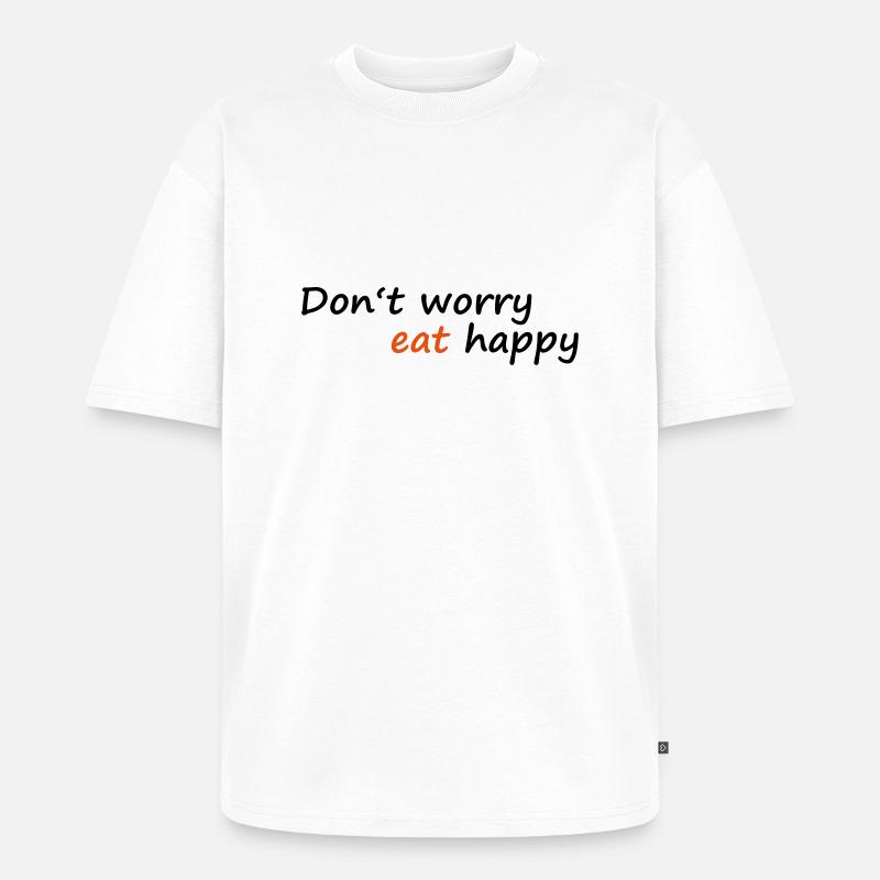 essen - Unisex Premium Oversized Bio T-Shirt - Weiß