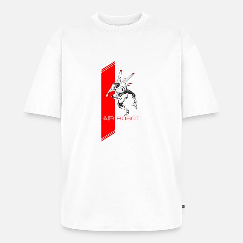Luft Roboter - Unisex Premium Oversized Bio T-Shirt - Weiß