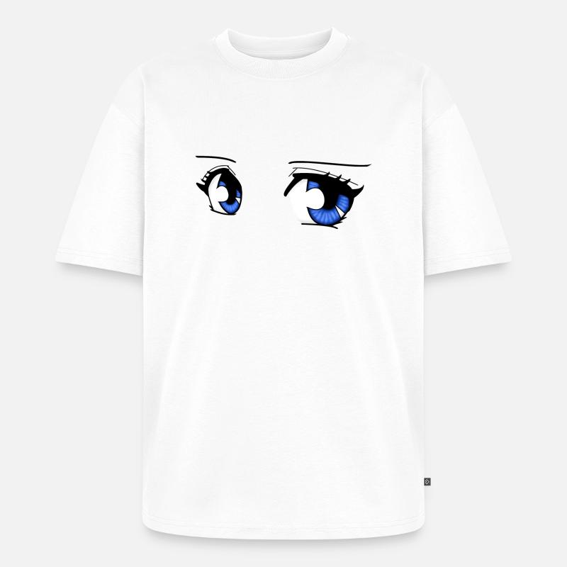 manga eyes - Unisex Premium Oversized Organic T-Shirt - white