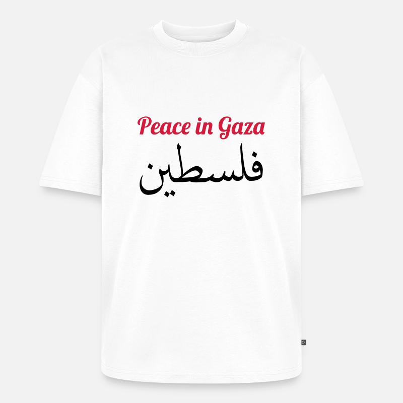 Peace in Gaza - Unisex Premium Oversized Bio T-Shirt - Weiß