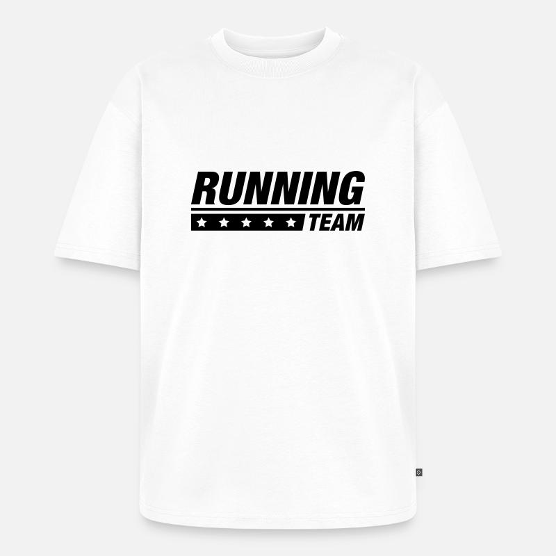running_team_qa1 - T-shirt Premium bio oversize Unisexe - blanc