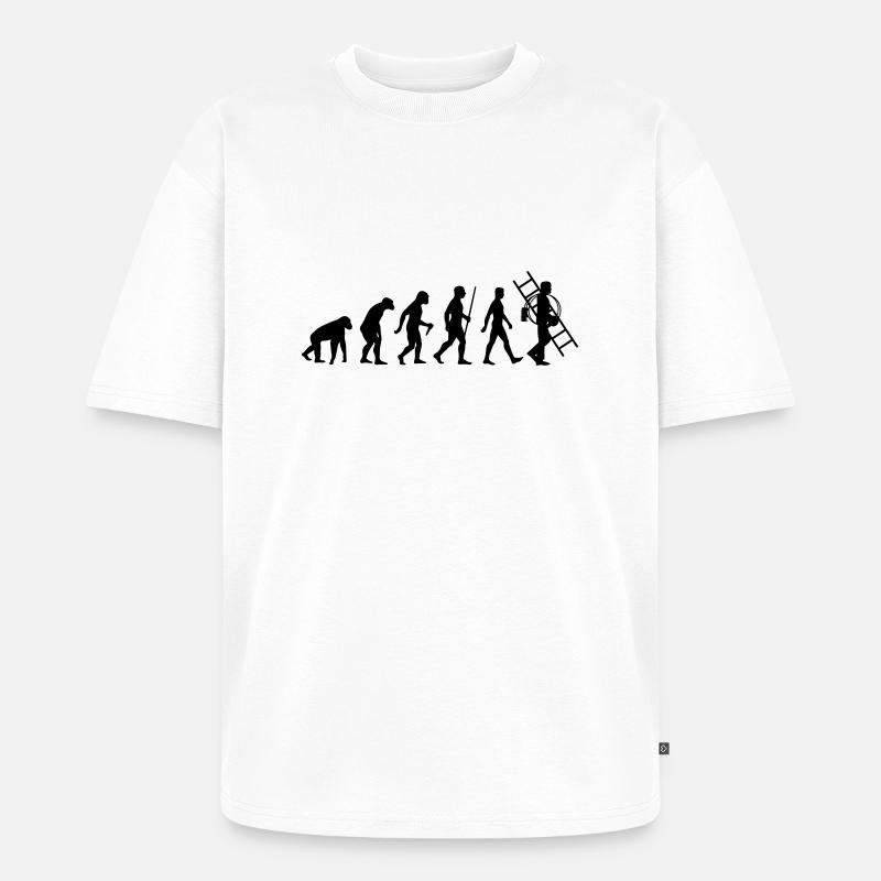 Evolution Schornsteinfeger - Unisex Premium Oversized Bio T-Shirt - Weiß
