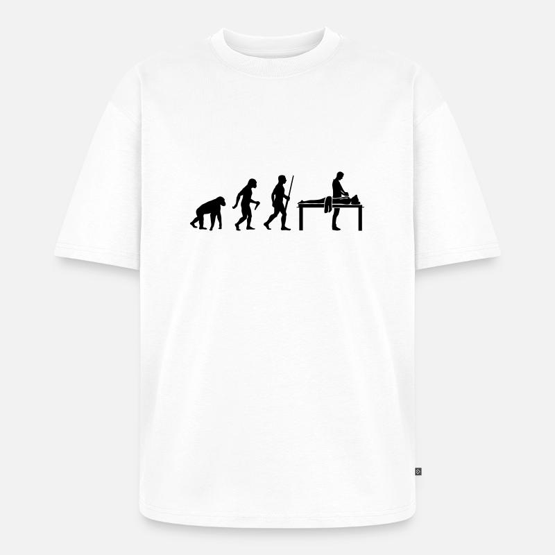 Massage Évolution - T-shirt Premium bio oversize Unisexe - blanc