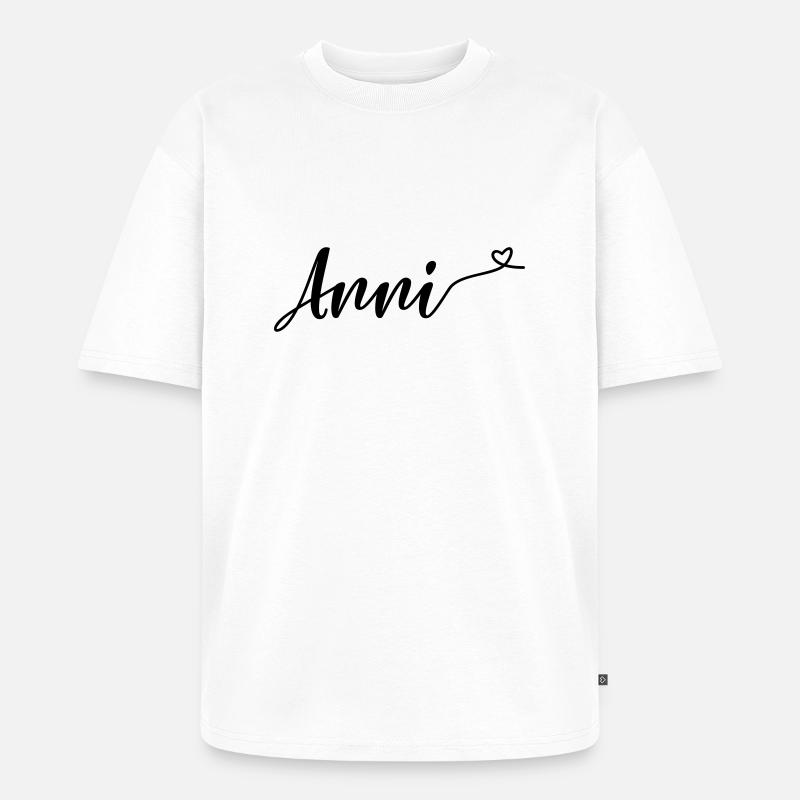anni - Unisex Premium Oversized Bio T-Shirt - Weiß