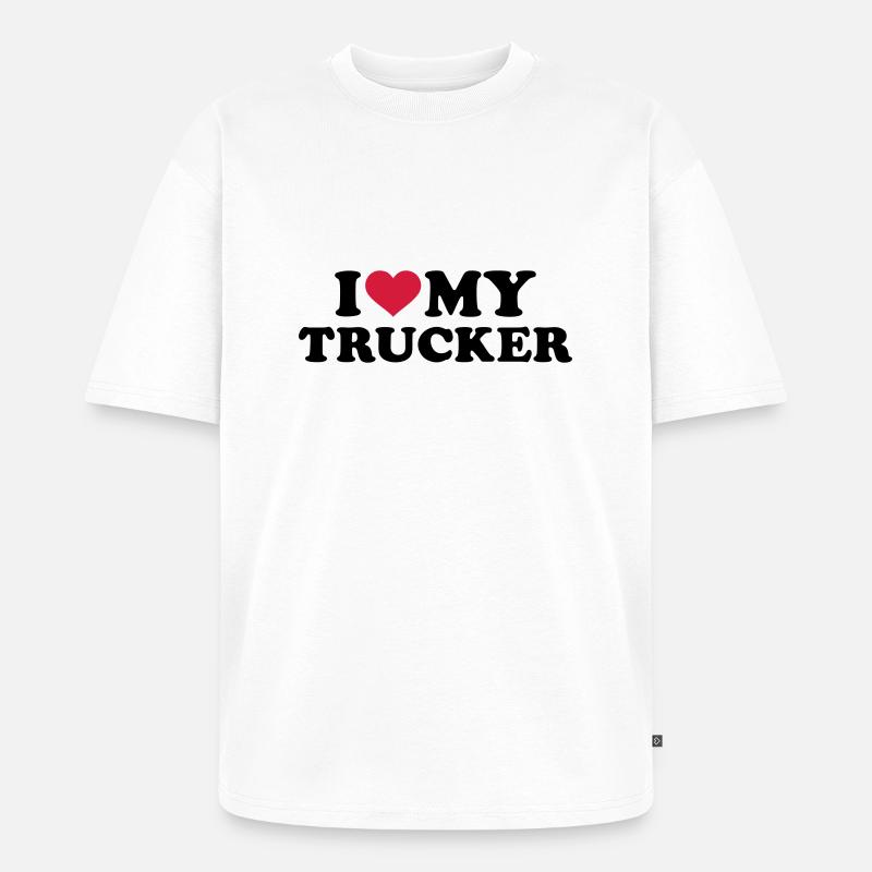 Trucker - Unisex Premium Oversized Bio T-Shirt - Weiß