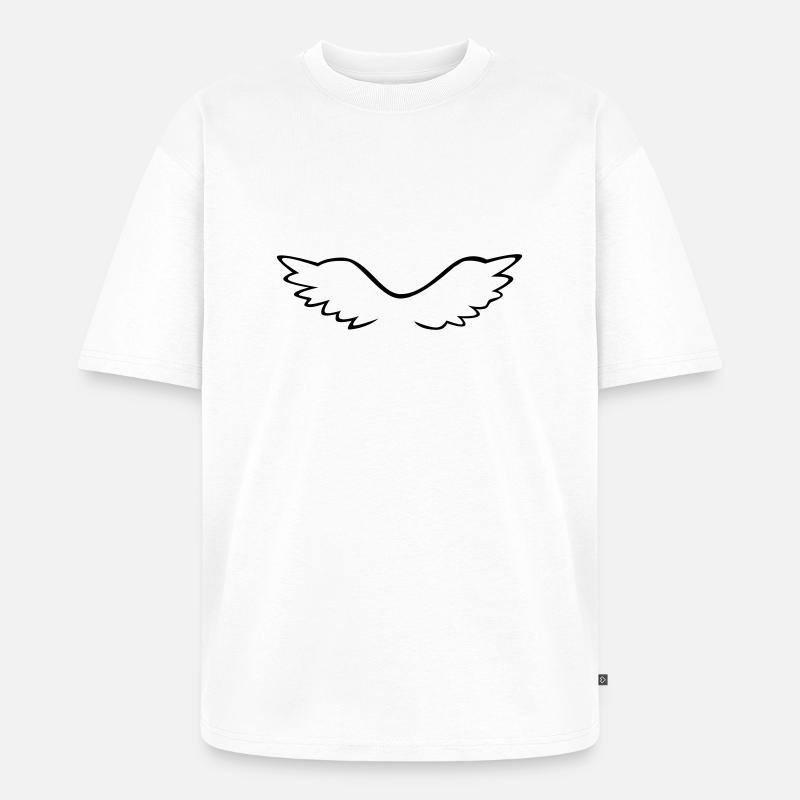 Engelsflügel - Unisex Premium Oversized Bio T-Shirt - Weiß