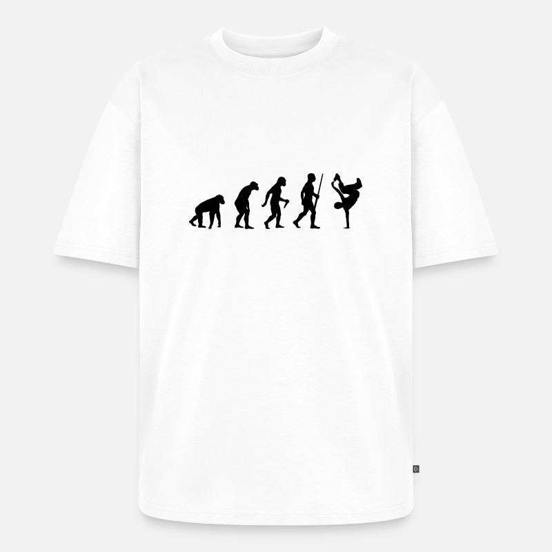 Breakdance Evolution - Unisex Premium Oversized Organic T-Shirt - white