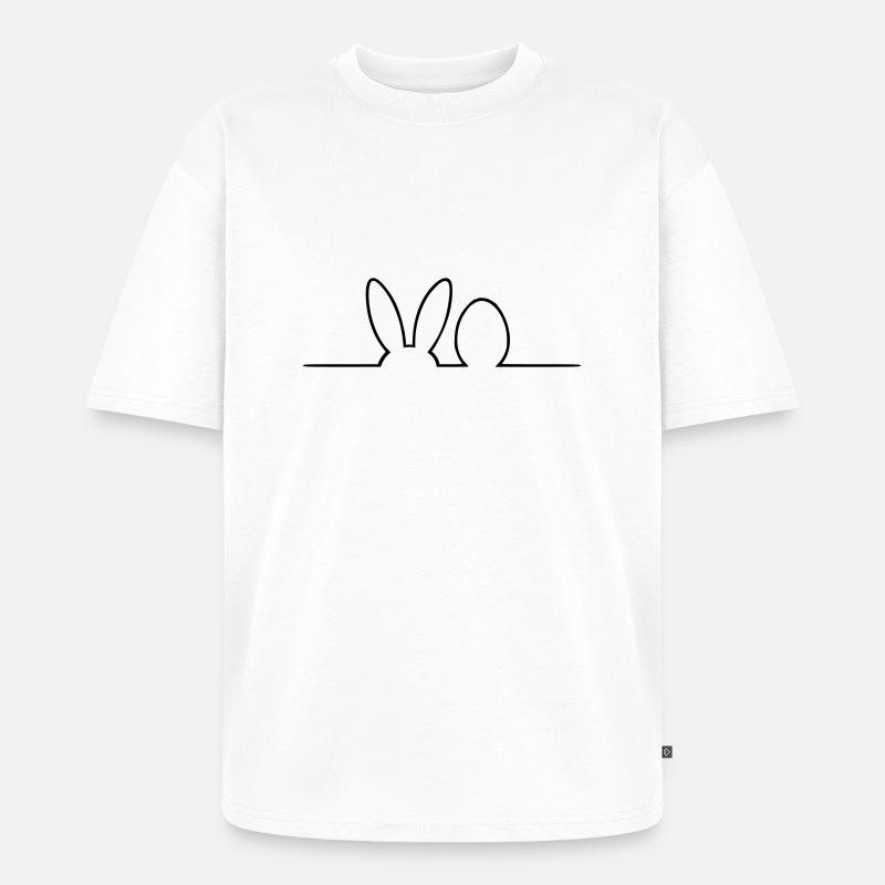 Ostern Silhouette - Unisex Premium Oversized Bio T-Shirt - Weiß