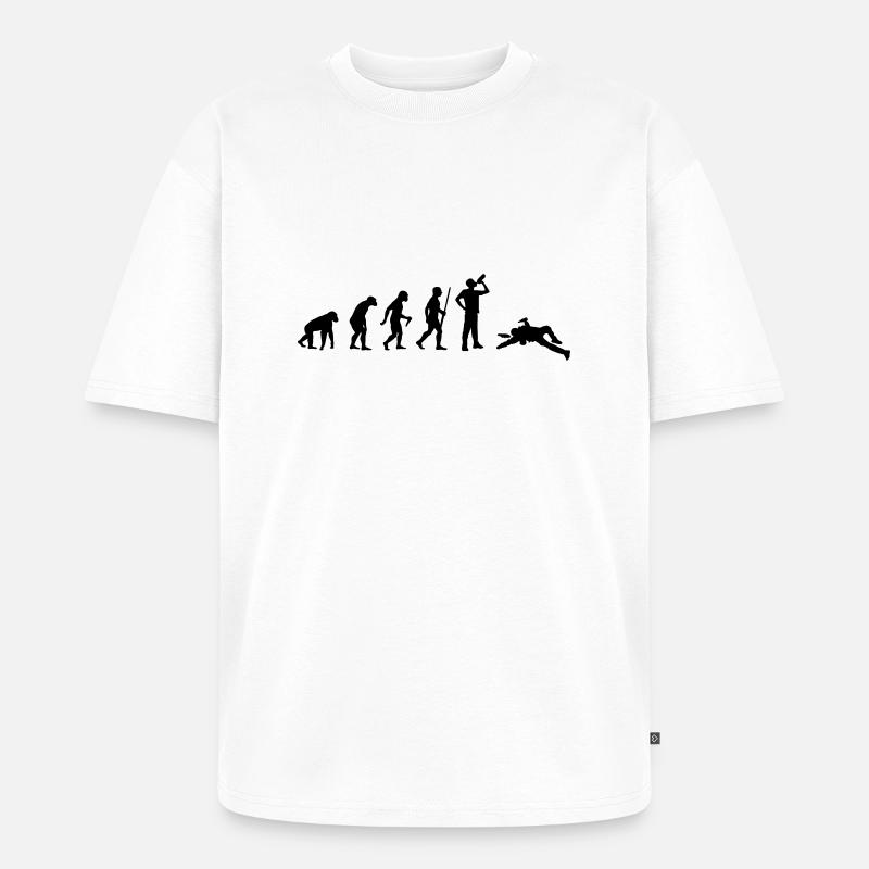 Drinking Evolution - Unisex Premium Oversized Organic T-Shirt - white