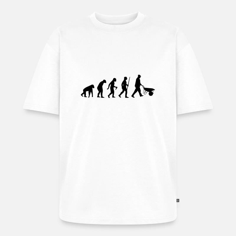 Evolution15 1c - Unisex Premium Oversized Organic T-Shirt - white