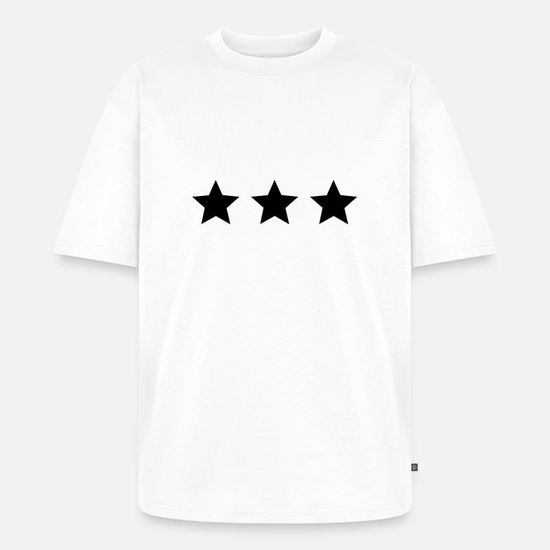 3 STERNE - Unisex Premium Oversized Bio T-Shirt - Weiß