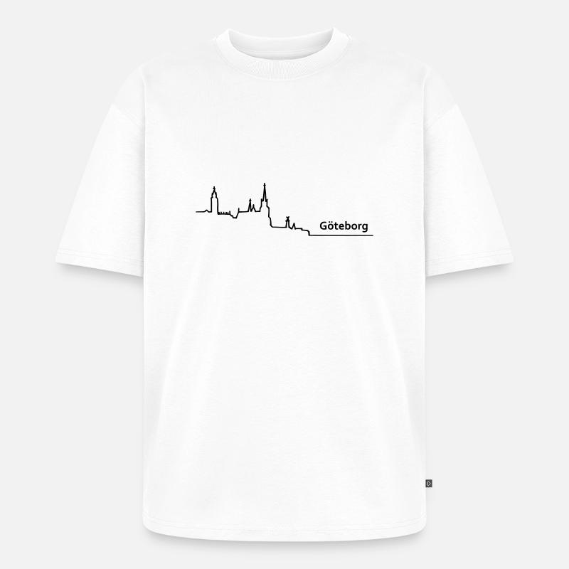 Goteborg horizon - T-shirt Premium bio oversize Unisexe - blanc