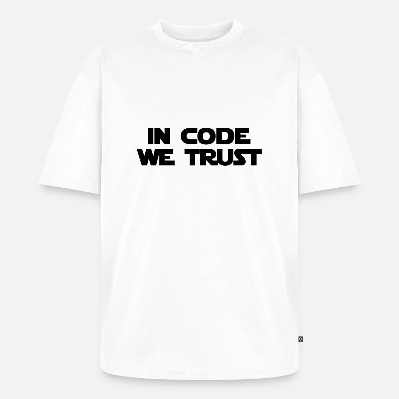 Computer / Developer / Geek / Code / Funny - Unisex Premium Oversized Organic T-Shirt - white