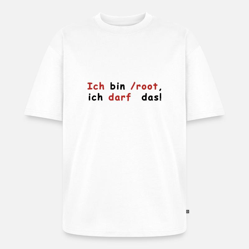 Root Linux - Unisex Premium Oversized Bio T-Shirt - Weiß