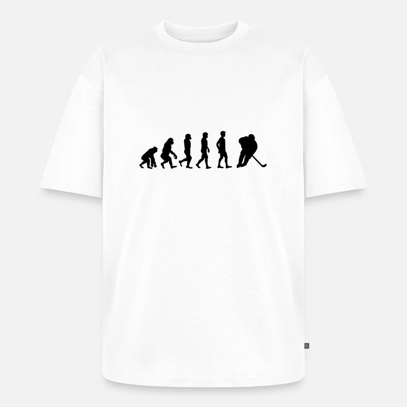 Evolution Eishockey - Unisex Premium Oversized Bio T-Shirt - Weiß