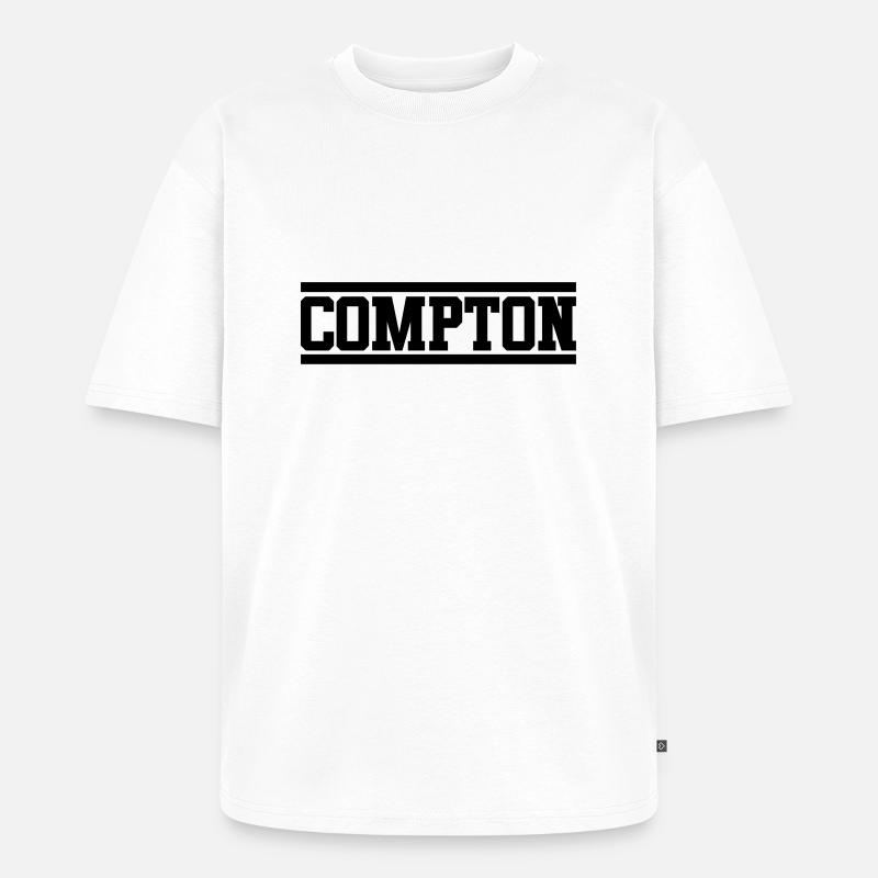 Compton - Unisex Premium Oversized Bio T-Shirt - Weiß