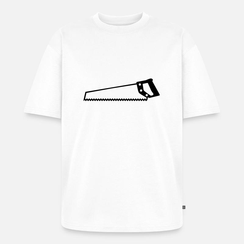 Säge - Unisex Premium Oversized Bio T-Shirt - Weiß