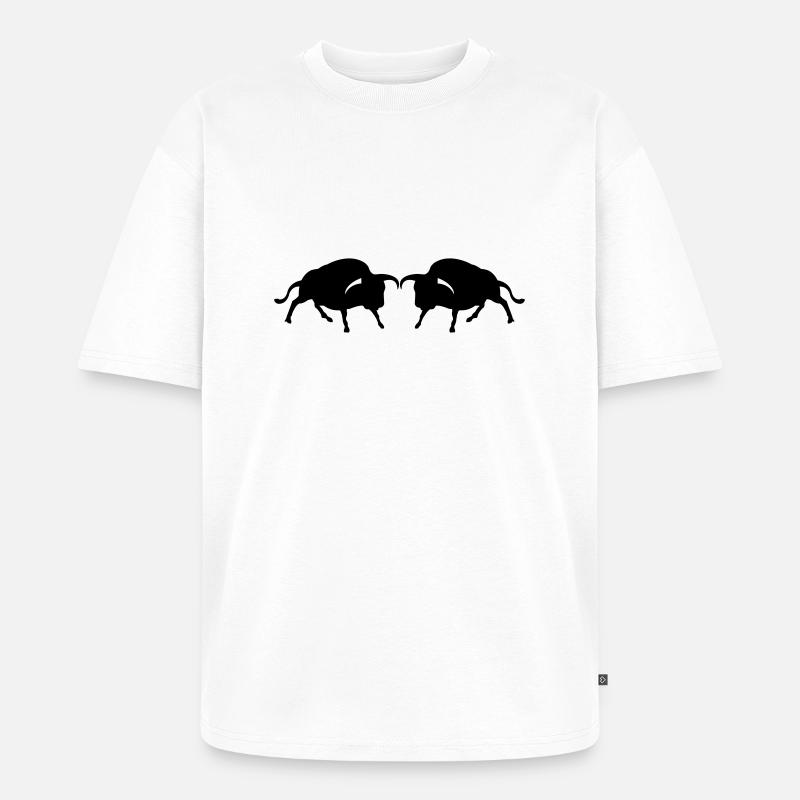 stier2 - Unisex Premium Oversized Bio T-Shirt - Weiß