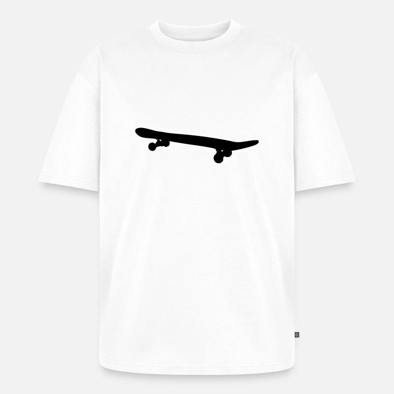 Skateboard - Unisex Premium Oversized Bio T-Shirt - Weiß