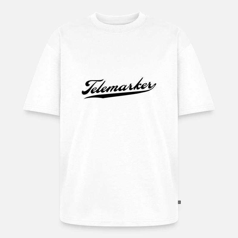 telemarker - Unisex Premium Oversized Bio T-Shirt - Weiß