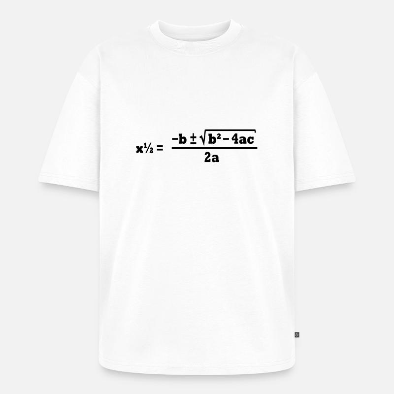 Mathe - Unisex Premium Oversized Bio T-Shirt - Weiß