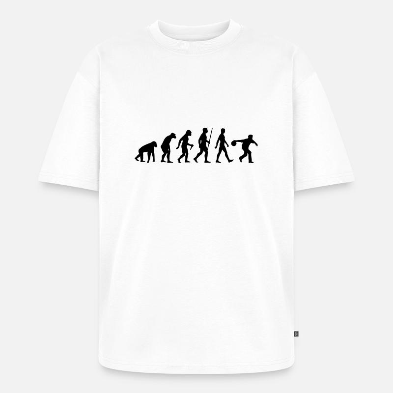 Evolution Bowling - Unisex Premium Oversized Bio T-Shirt - Weiß
