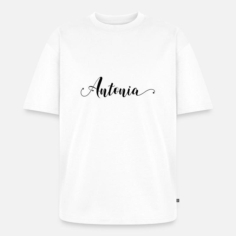 (antonia) - Unisex Premium Oversized Bio T-Shirt - Weiß