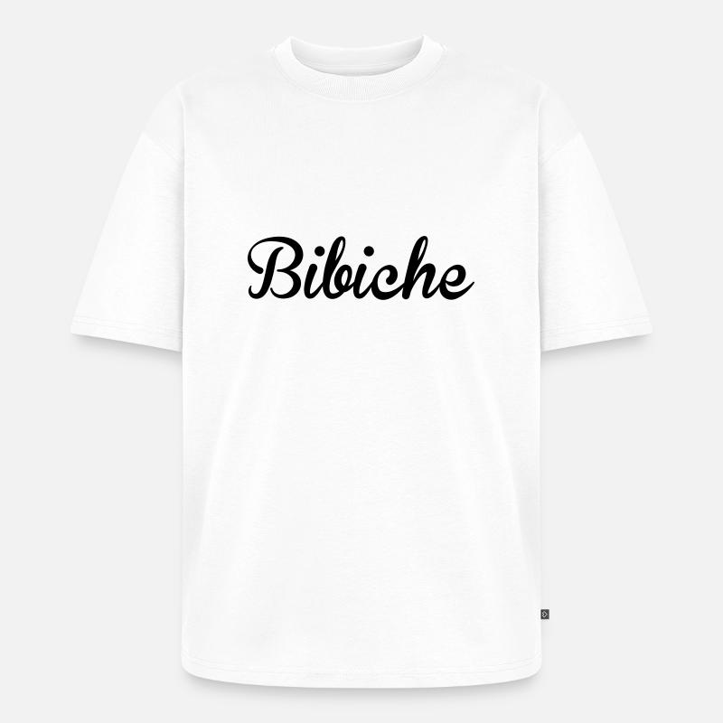 bibiche - Unisex Premium Oversized Bio T-Shirt - Weiß