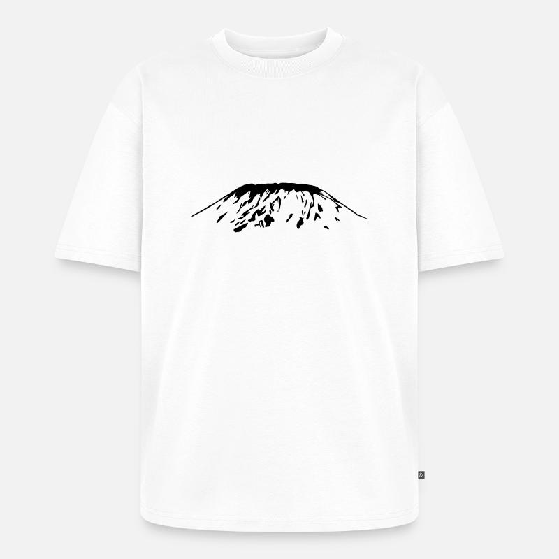 Kilimandscharo - Unisex Premium Oversized Bio T-Shirt - Weiß