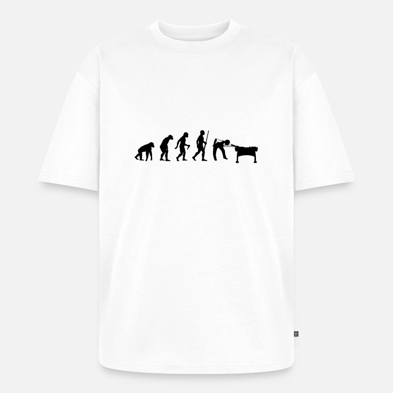 Billiards Evolution - Unisex Premium Oversized Bio T-Shirt - Weiß