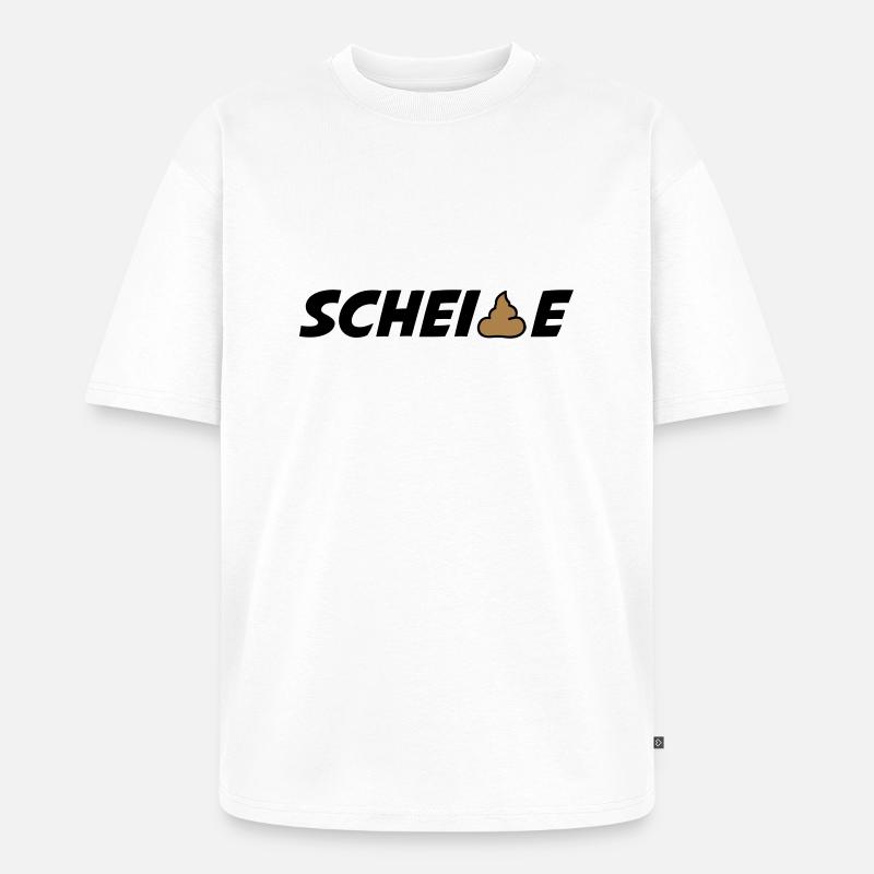 scheisse - Unisex Premium Oversized Bio T-Shirt - Weiß