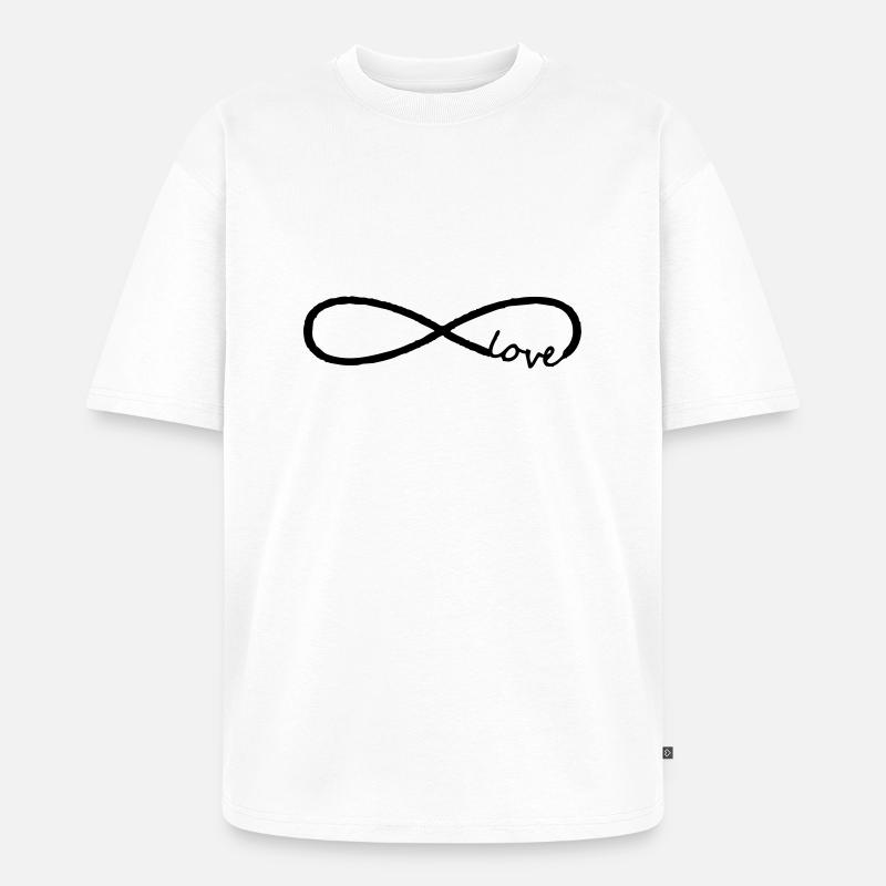 Unendlichkeit - Unisex Premium Oversized Bio T-Shirt - Weiß