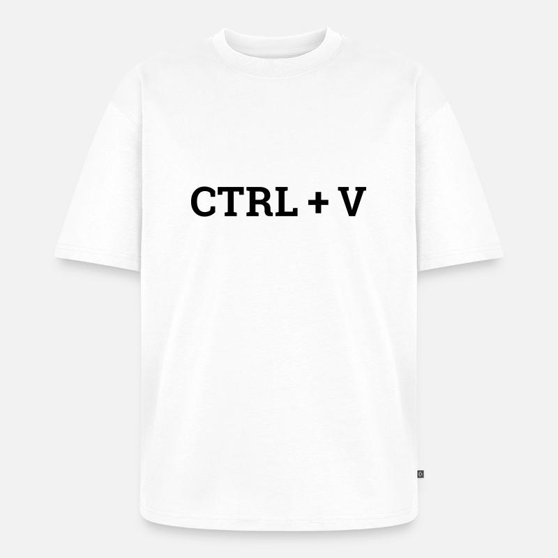 ctrl+v - Unisex Premium Oversized Bio T-Shirt - Weiß