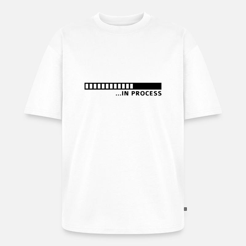 in_process__f1 - Unisex Premium Oversized Bio T-Shirt - Weiß