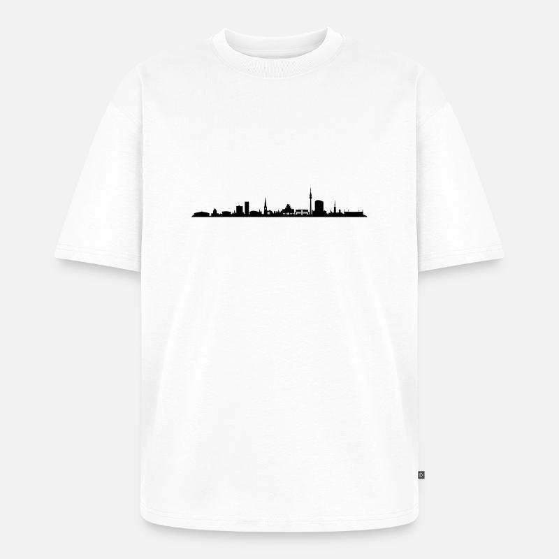Skyline - Dortmund - Unisex Premium Oversized Bio T-Shirt - Weiß