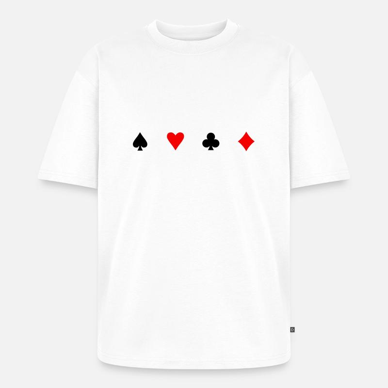 karten symbole - Unisex Premium Oversized Bio T-Shirt - Weiß