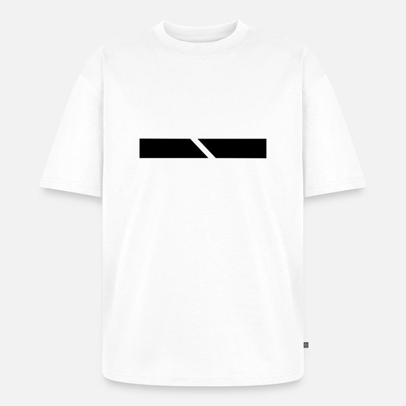 Bar / bande de conception - T-shirt Premium bio oversize Unisexe - blanc