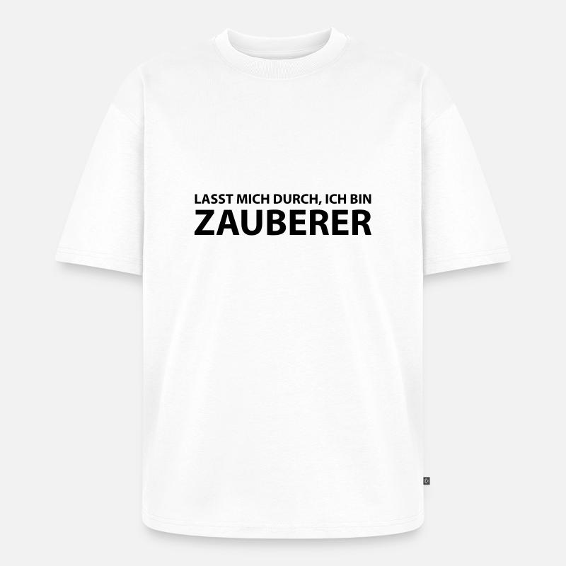 zauberer - Unisex Premium Oversized Bio T-Shirt - Weiß