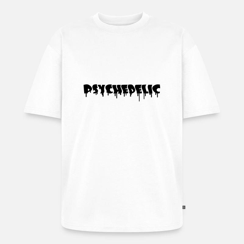Psychedelic Graffiti - Unisex Premium Oversized Bio T-Shirt - Weiß