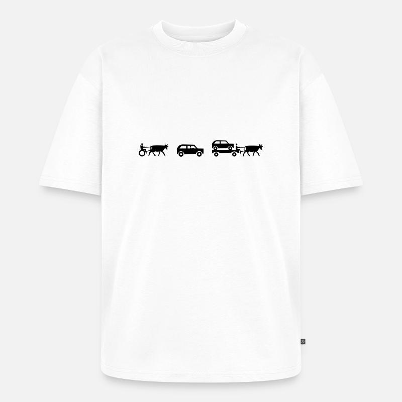 evolution of mobility - Unisex Premium Oversized Bio T-Shirt - Weiß