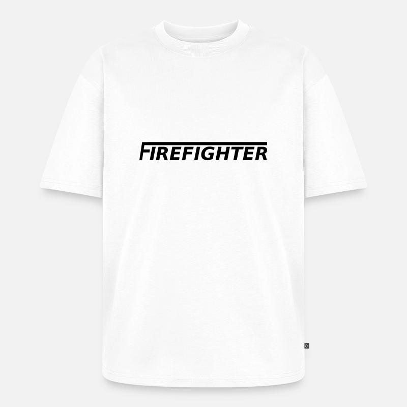 Firefighter - Unisex Premium Oversized Organic T-Shirt - white