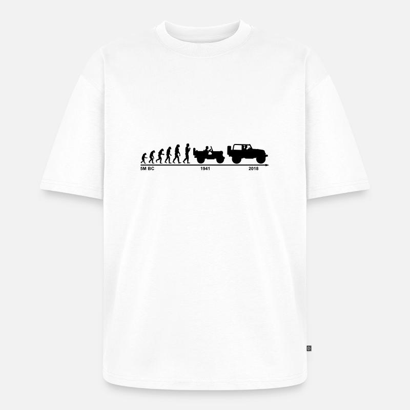 jeep evolution - Unisex Premium Oversized Bio T-Shirt - Weiß