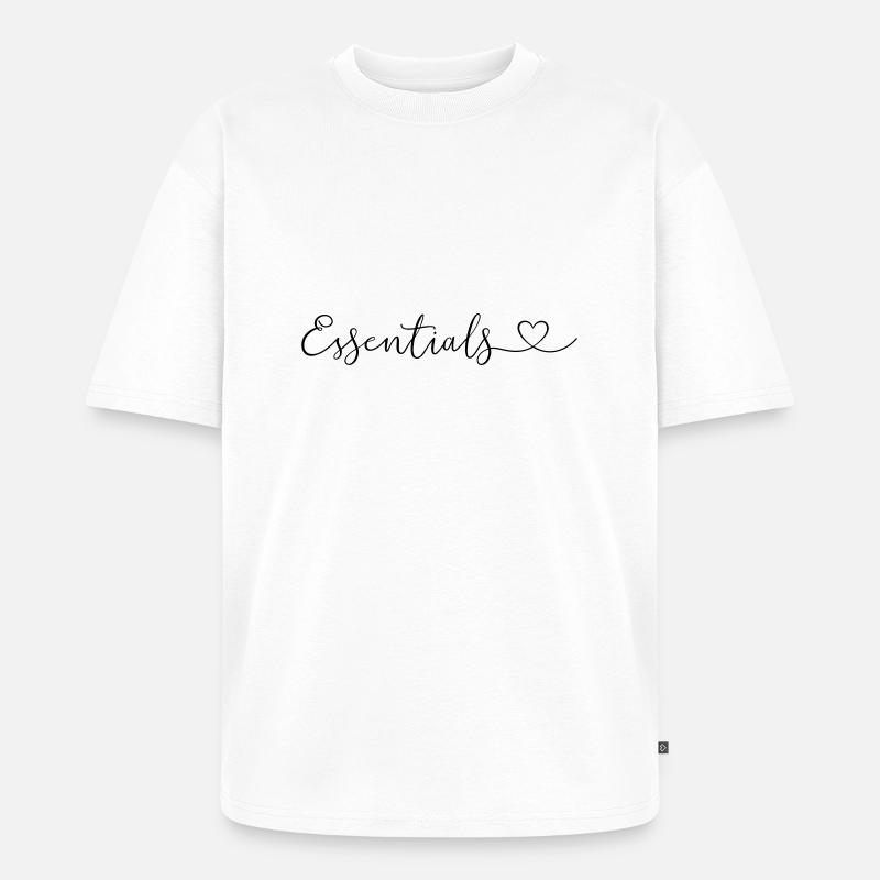 "Essentials" - personalisierbar! - Unisex Premium Oversized Bio T-Shirt - Weiß