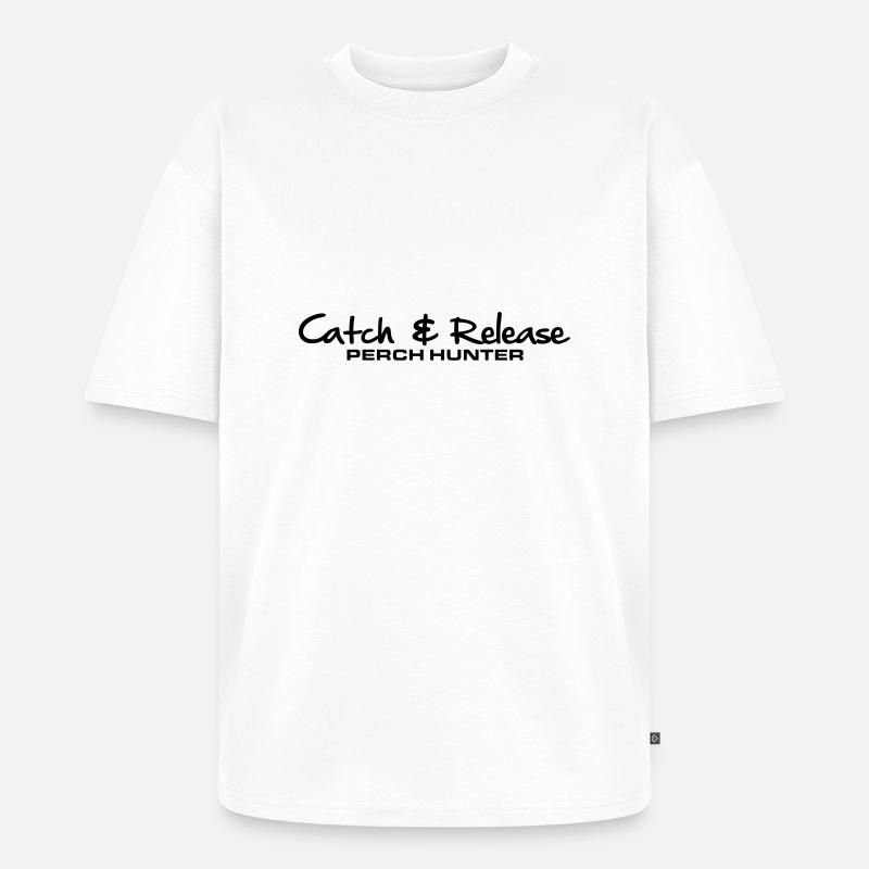 C&R Perch Hunter - Unisex Premium Oversized Bio T-Shirt - Weiß
