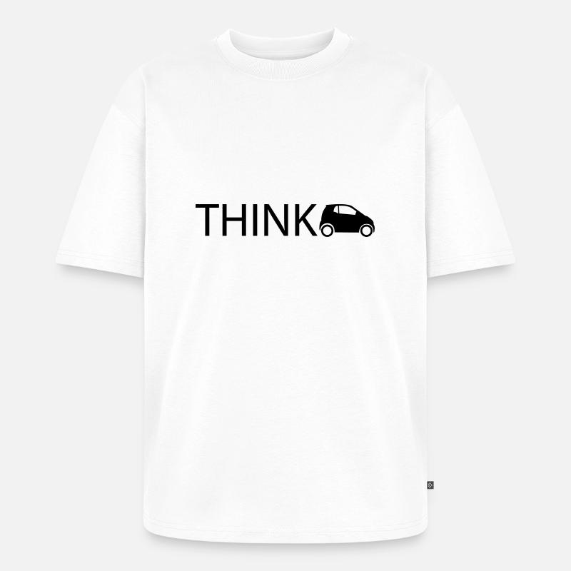 think smart - Unisex Premium Oversized Bio T-Shirt - Weiß