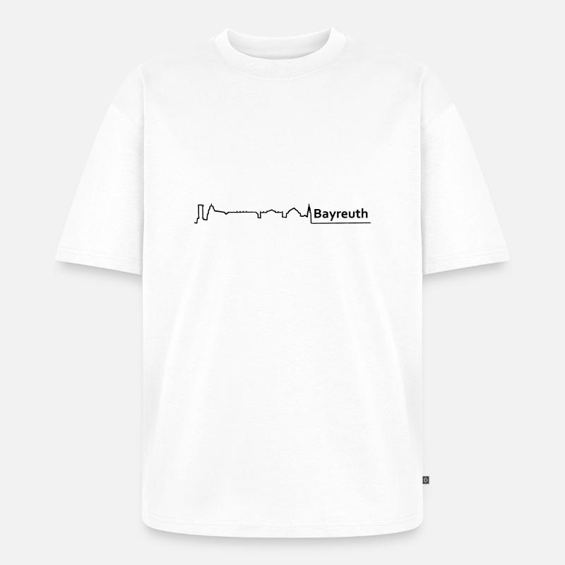 bayreuth skyline - Unisex Premium Oversized Bio T-Shirt - Weiß