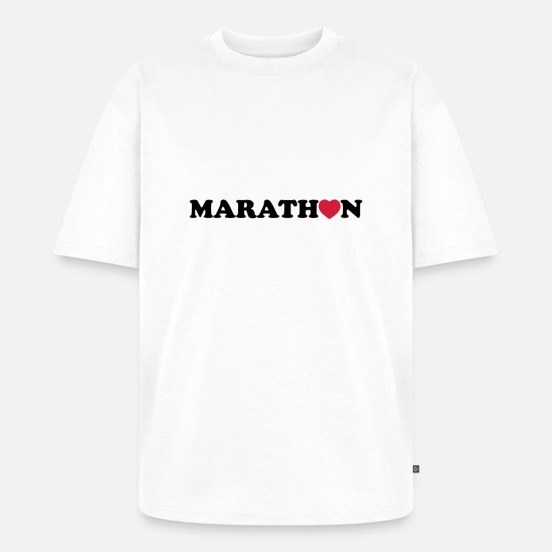 marathon - Unisex Premium Oversized Bio T-Shirt - Weiß