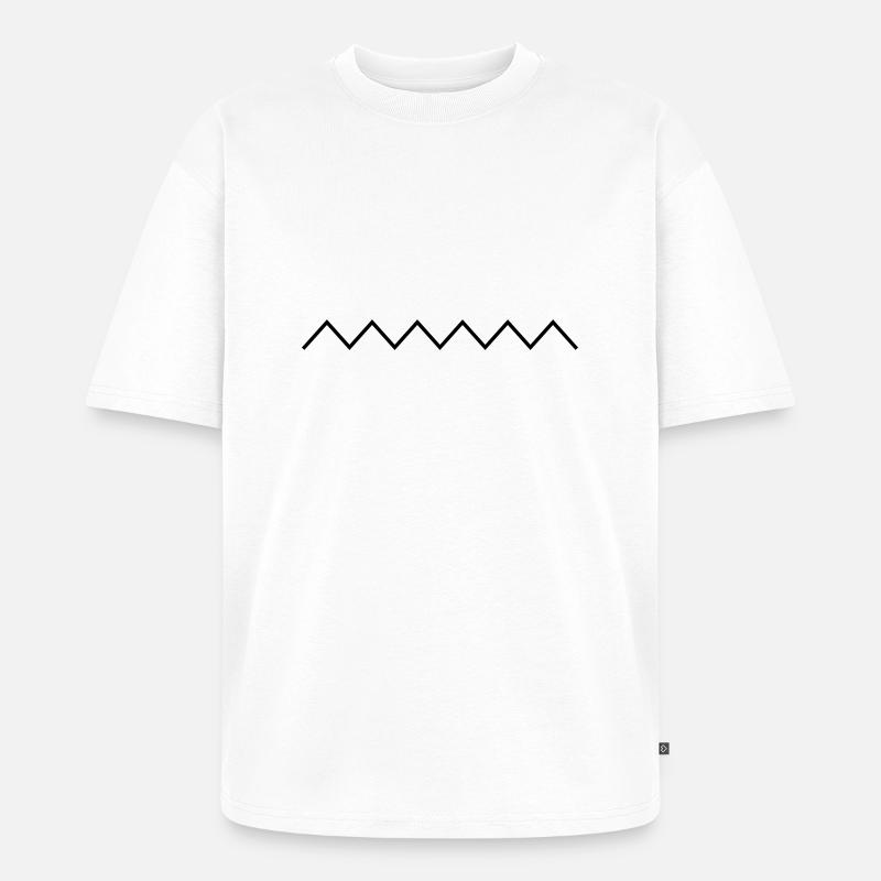 Zickzack - Unisex Premium Oversized Bio T-Shirt - Weiß