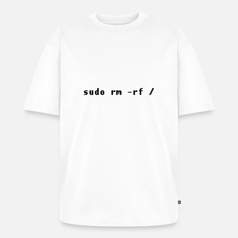 Lustiges Linux Admin Design - Unisex Premium Oversized Bio T-Shirt - Weiß